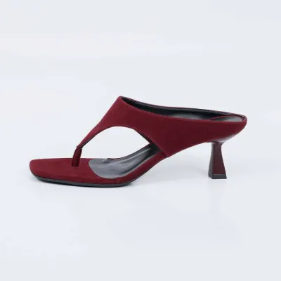 Capri - Square Toe Geometric Heel Mule