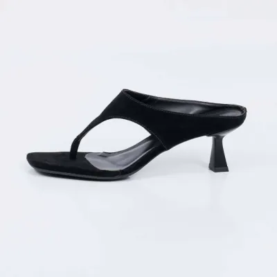 Capri - Square Toe Geometric Heel Mule