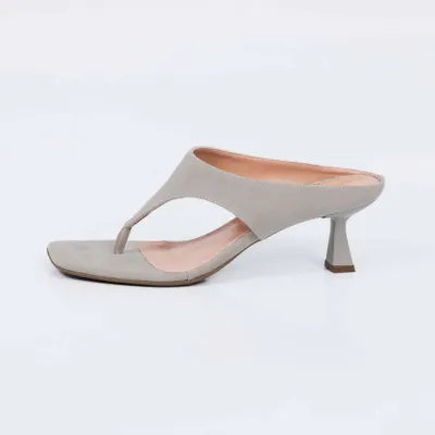 Capri - Square Toe Geometric Heel Mule