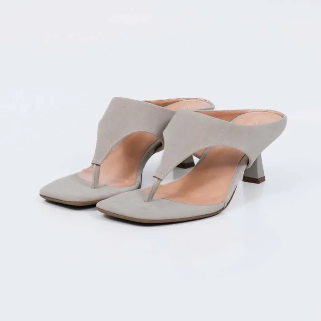 Capri - Square Toe Geometric Heel Mule