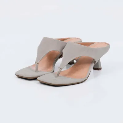 Capri - Square Toe Geometric Heel Mule