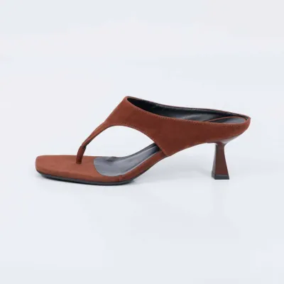 Capri - Square Toe Geometric Heel Mule