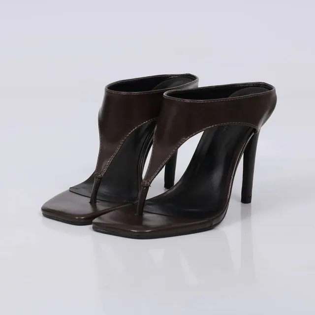Mabi - High Heel Central Strap Mule