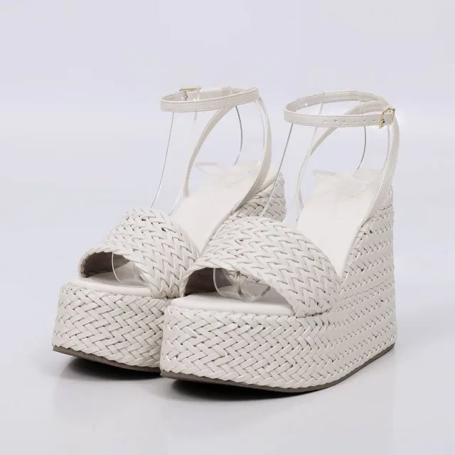 Vegas - Braided Platform Wedge Mule