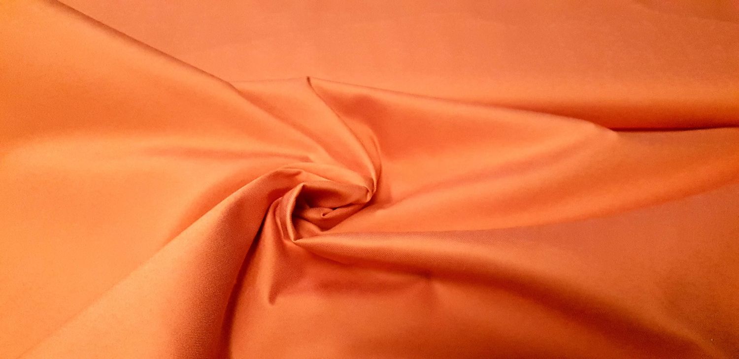 Stretch katoen jeanslook oranje
