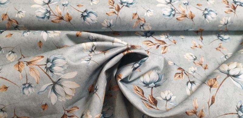 Canvas bloemen blauwe achtergrond