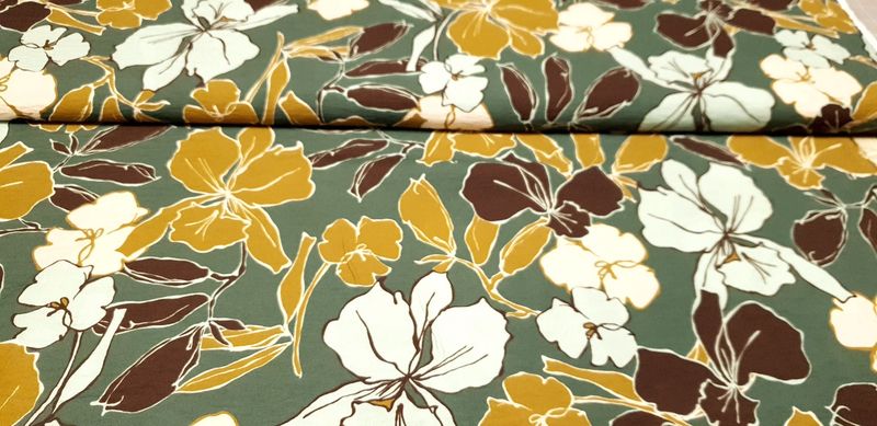 Gebloemd groen