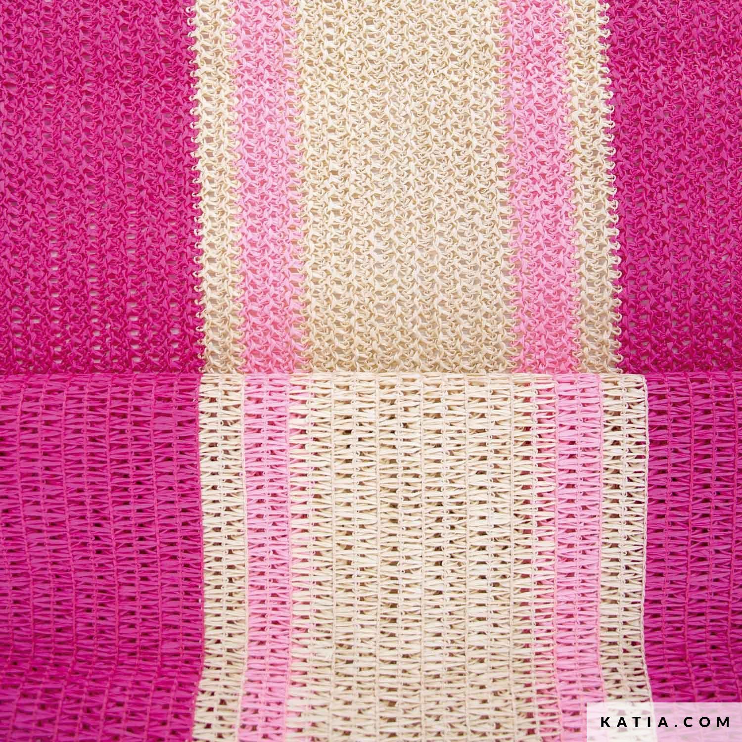 Raffia fuschia beige