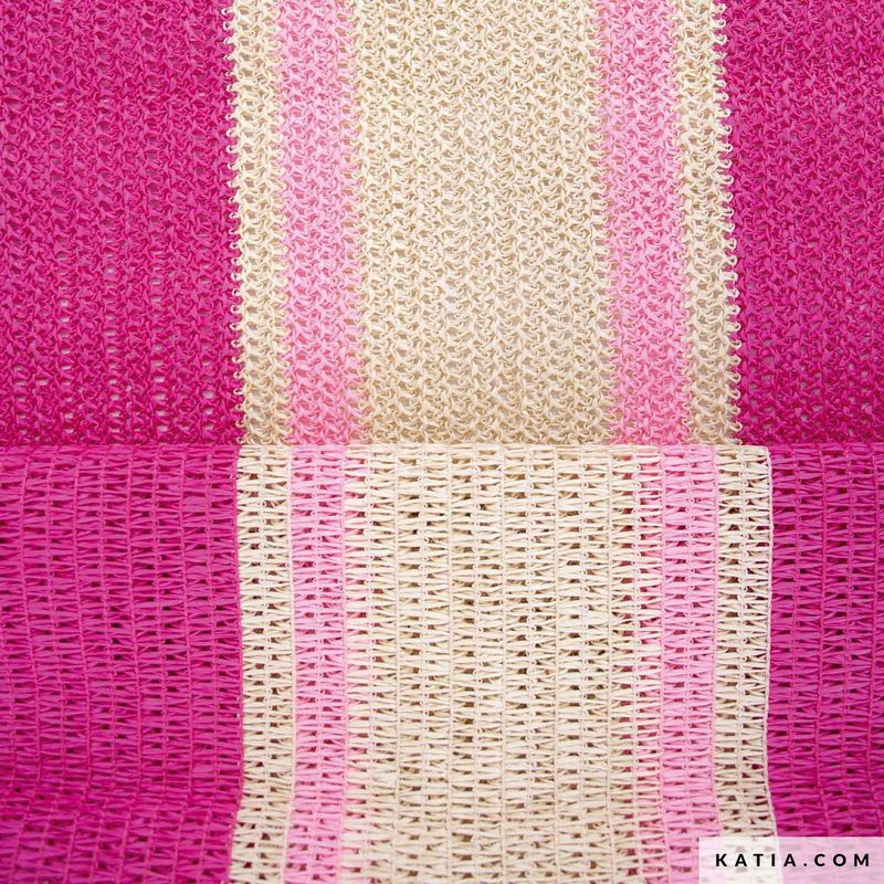 Raffia fuschia beige