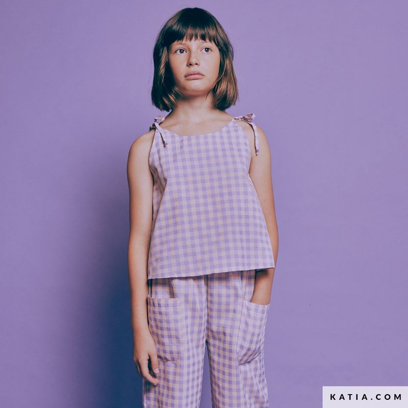 Vichy Gingham lilac/pink