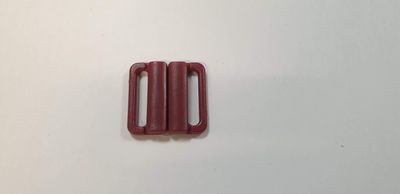 Bikini sluiting 25 op 25 mm 20 mm opening rood bruin