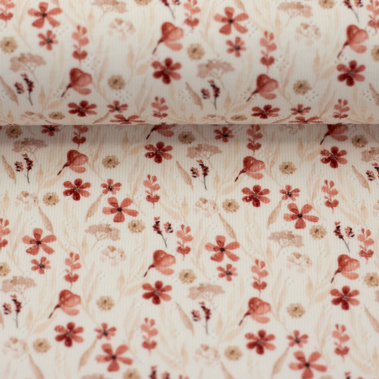 Pointelle tricot Alva bloemen