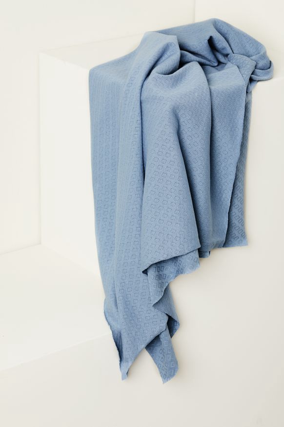 Pointelle faded blue