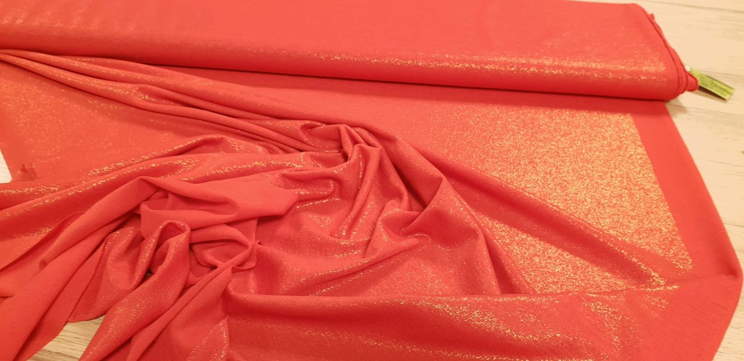 Tricot rood lurex