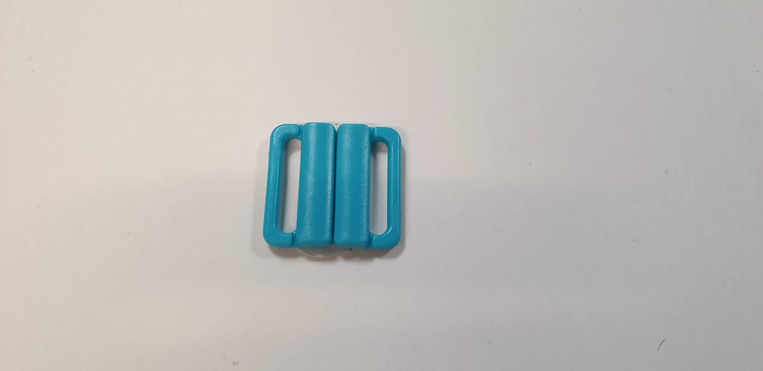Bikini sluiting 25 op 25 mm 20 mm opening aqua