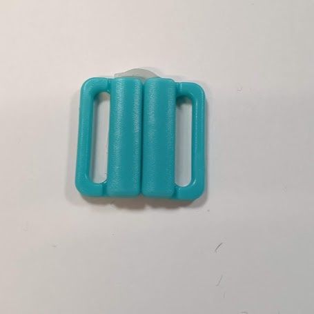 Bikini sluiting 25 op 25 mm 20 mm opening aqua groen
