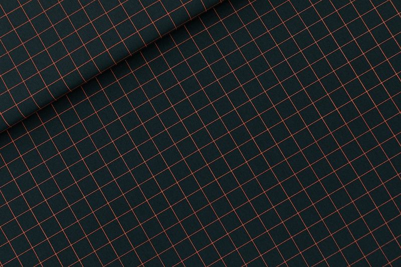 Thin grid katoen canvas gabardine twill