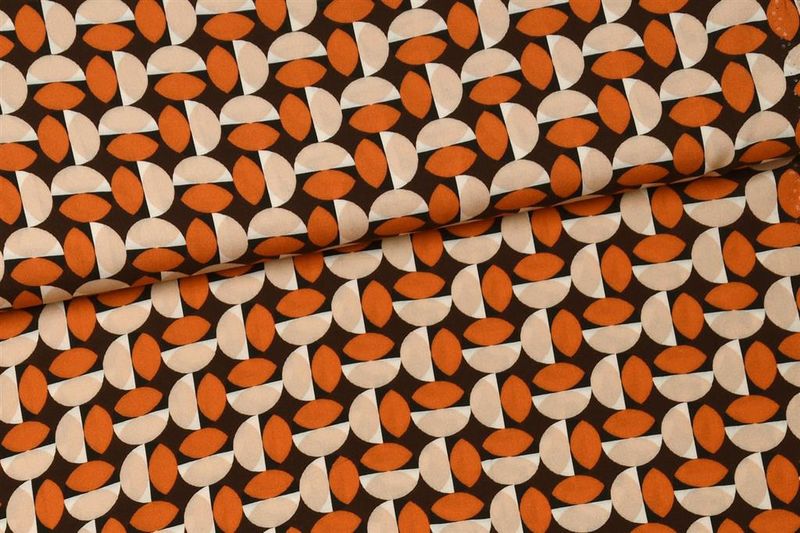 Retro blocks oranje bruin