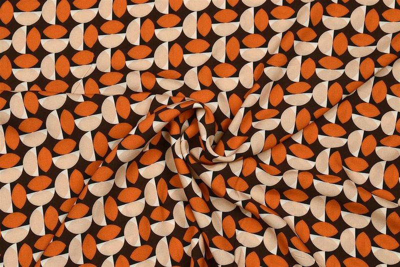 Retro blocks oranje bruin