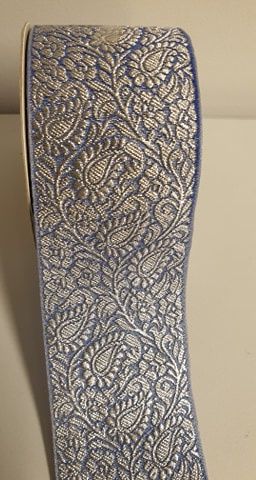 Sierband zilver blauw