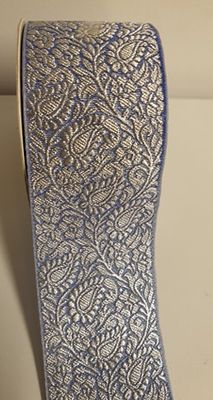 Sierband zilver blauw