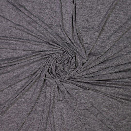 Bamboo tricot muisgrijs gemeleerd