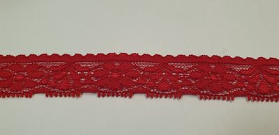 Elastische kant 25mm rood