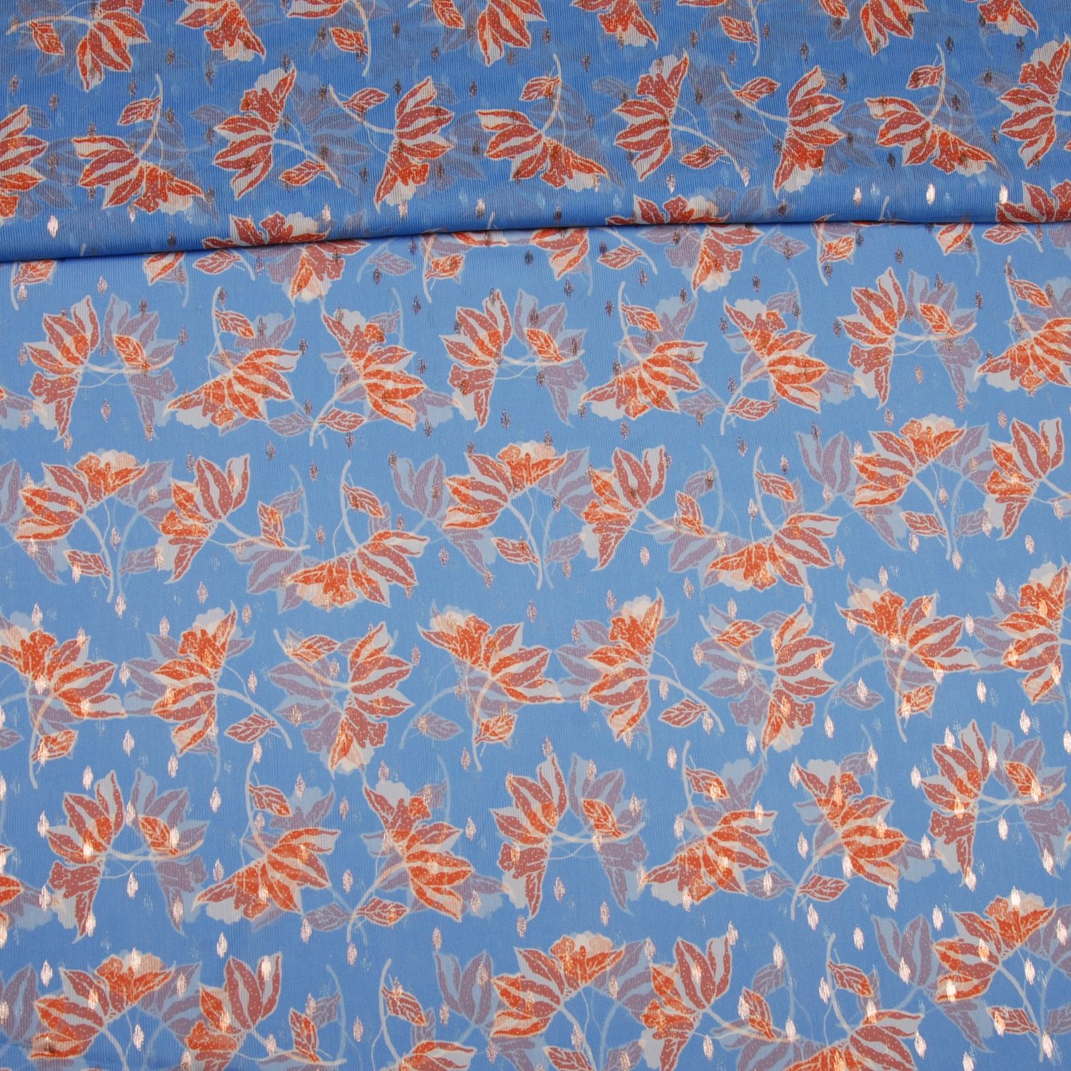 Copper lurex flowers