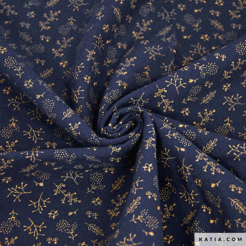 Gold and navy leaves