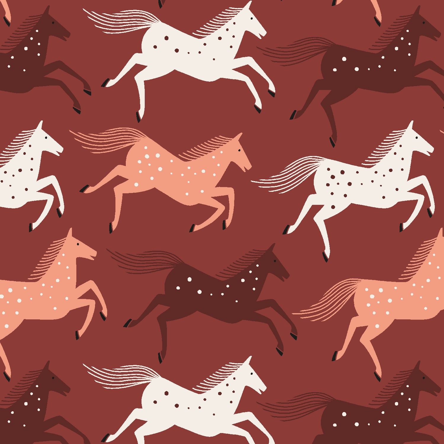Wild horses sienna