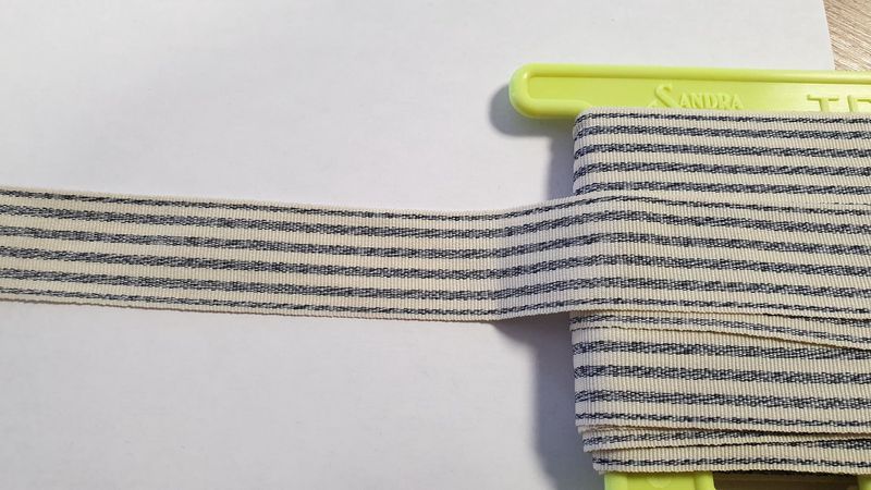 Sierlint ecru/blauw