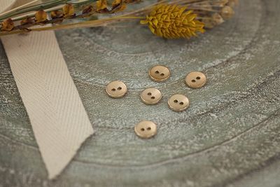 Knoop metaal 11mm  textuur zacht goud