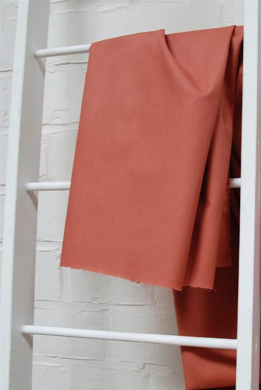 Uni katoen  donker roze/roest