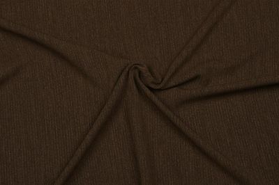 Polyester viscose ribbel dark brown