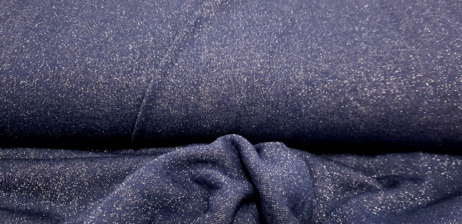 Glitter sweater blauw
