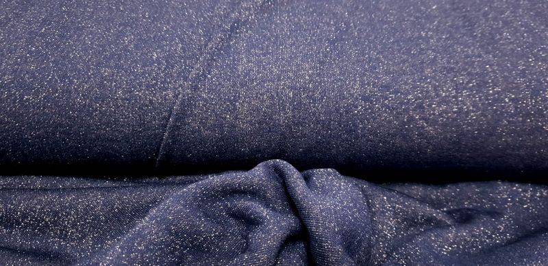 Glitter sweater blauw