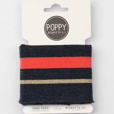 Cuff lurex blauw