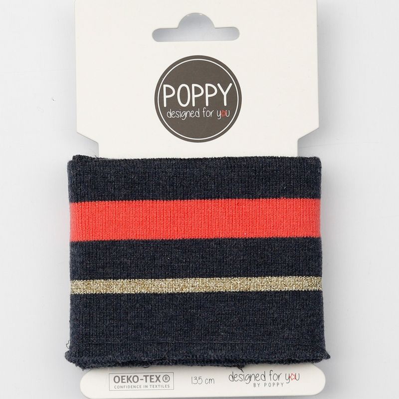 Cuff lurex blauw