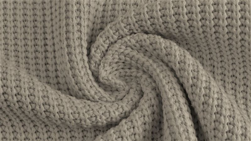 Cotton knitted cable grijs