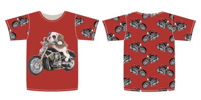 Stenzo hond op brommer rood