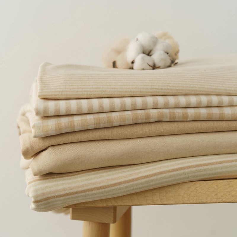 Purest cotton  big stripes ecru
