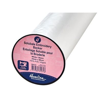 Transparant borduurvlies wateroplosbaar