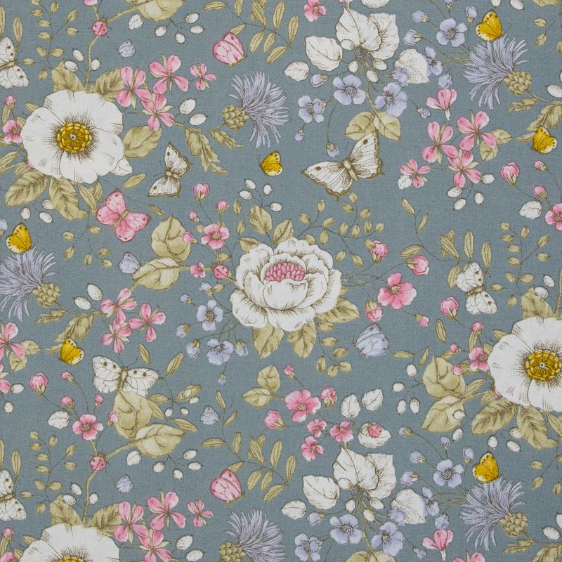 Canvas Papillon and flowers