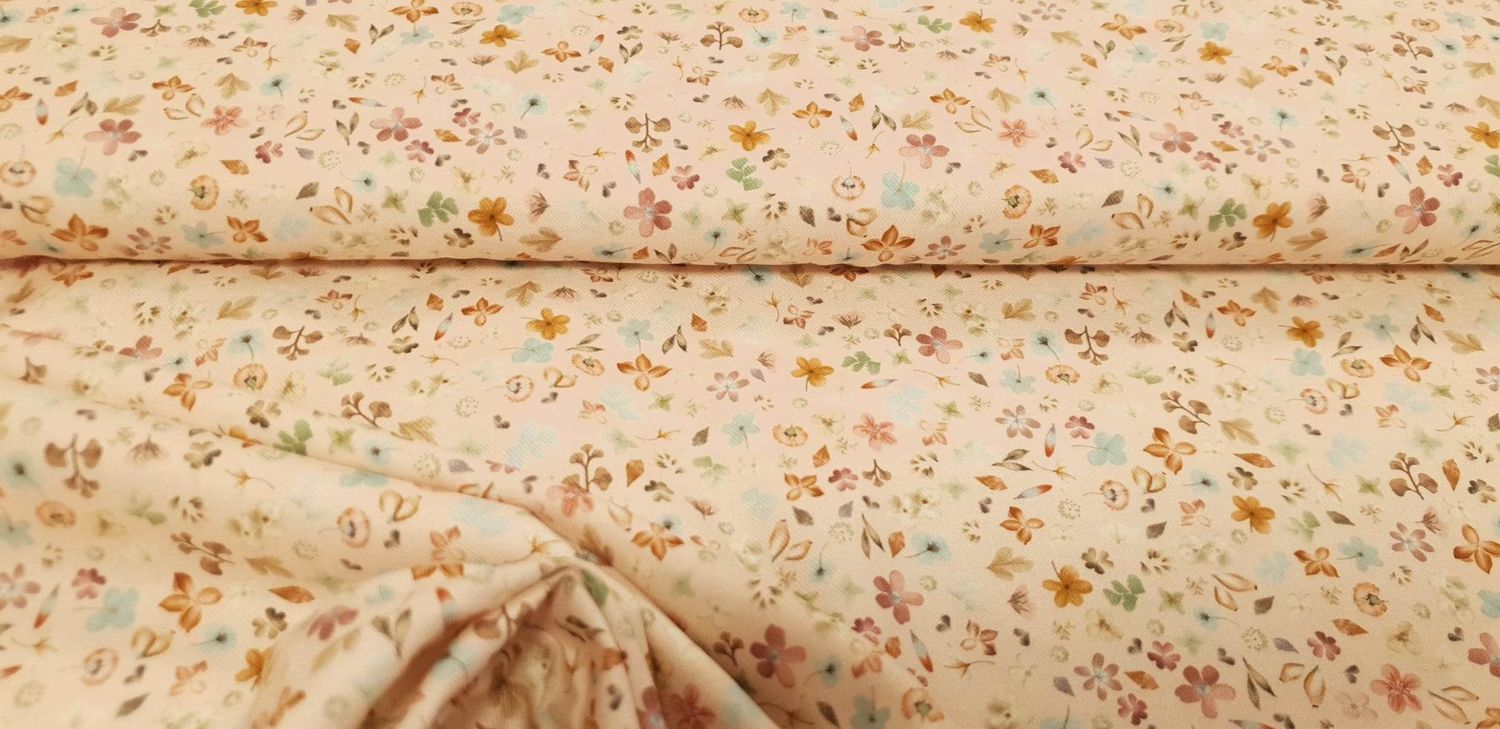 Twill katoen bloemmetjes