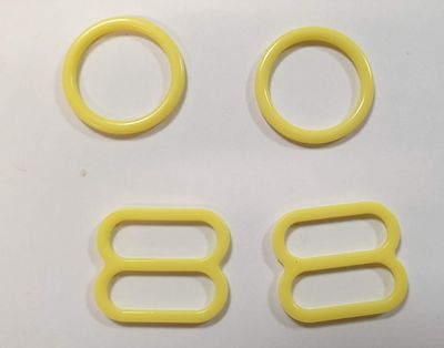 Bikini schuifjes 15 mm  geel
