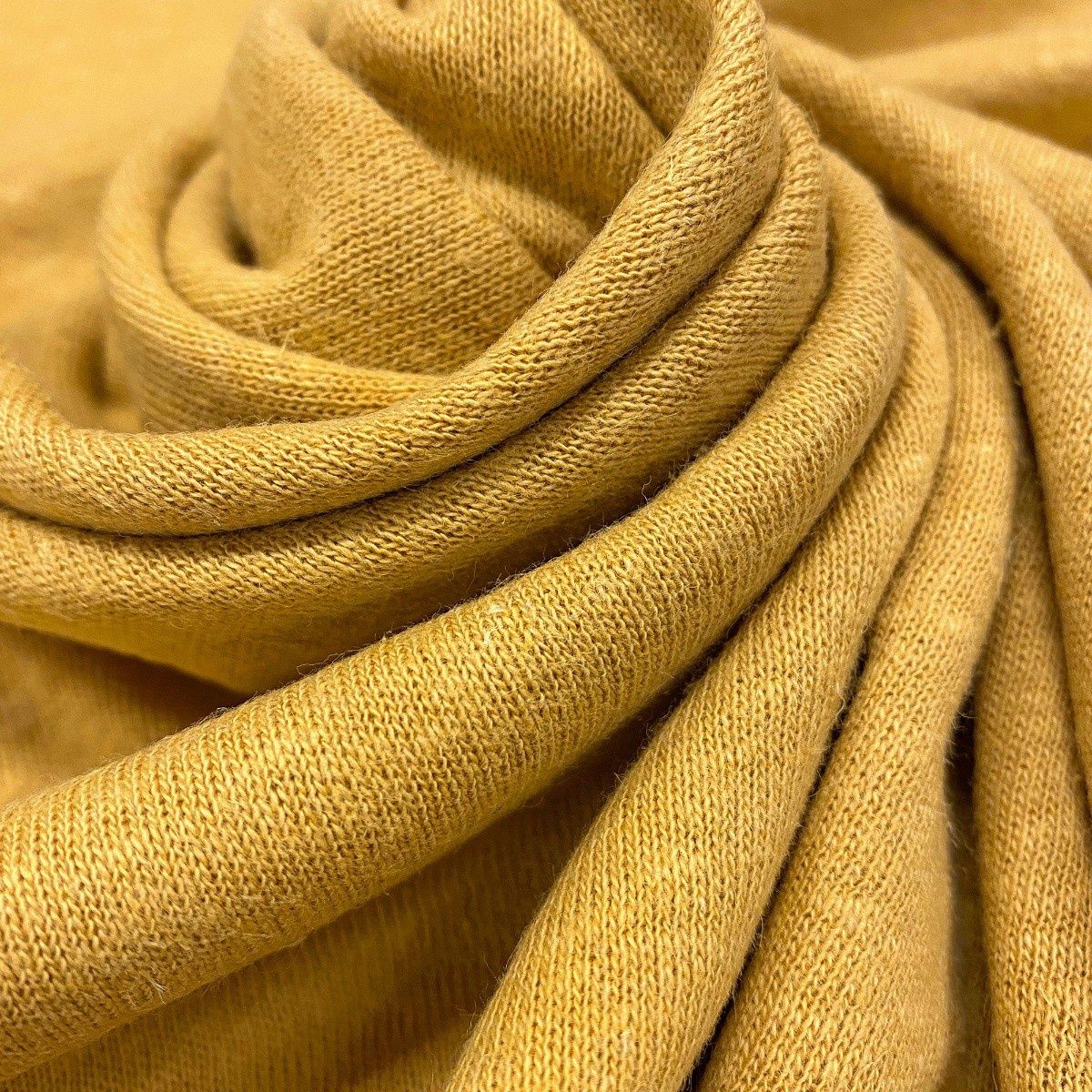 Linnen tricot mosterd