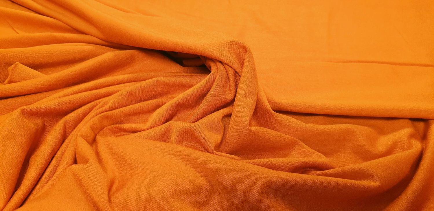 Tencel tricot oranje