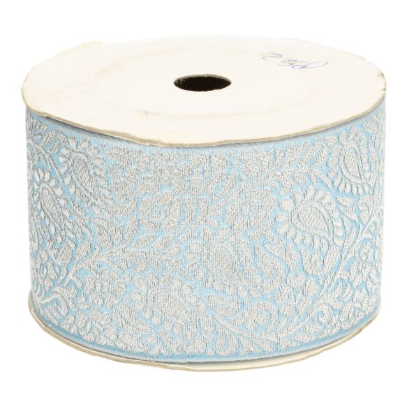 Sierband zilver licht blauw