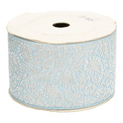 Sierband zilver licht blauw