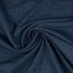 Boordstof Sven glitters Denim/zilver